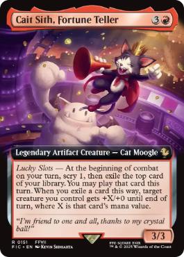 [151]【EN】【FOIL】■拡張アート■占い師、ケット・シー/Cait Sith, Fortune Teller【FIC】[R][赤]