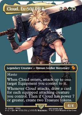 [202]【EN】【FOIL】■ボーダーレス■元ソルジャー、クラウド/Cloud, Ex-SOLDIER【FIC】[M][多色]