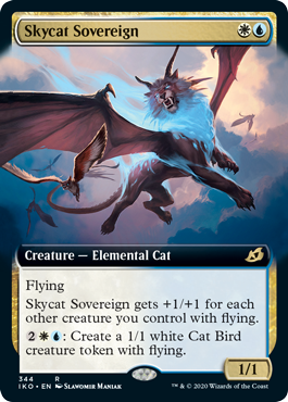 [344]【EN】■拡張アート■空猫の君主/Skycat Sovereign【IKO】[R][多色]