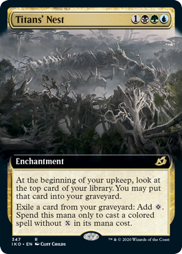 [347]【EN】【FOIL】■拡張アート■巨獣の巣/Titans' Nest【IKO】[R][多色]
