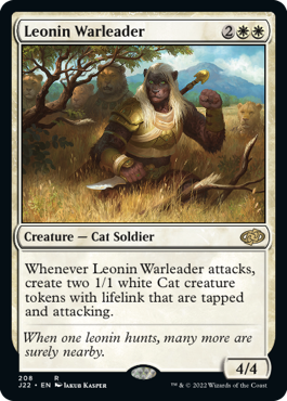[208]【EN】レオニンの戦導者/Leonin Warleader【J22】[R][白]