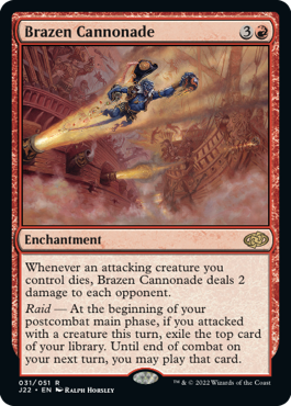 [031]【EN】鉄面連合の連続砲撃/Brazen Cannonade【J22】[R][赤]