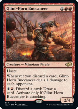 [539]【EN】光り角の海賊/Glint-Horn Buccaneer【J22】[R][赤]
