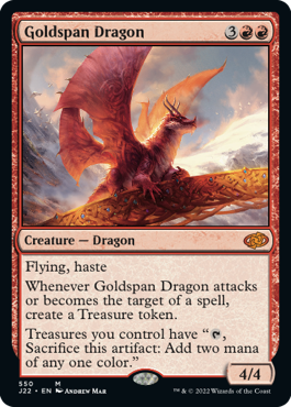 [550]【EN】黄金架のドラゴン/Goldspan Dragon【J22】[M][赤]