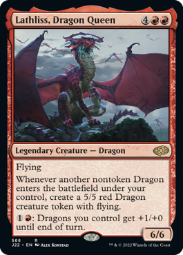 [566]【EN】ドラゴンの女王、ラスリス/Lathliss, Dragon Queen【J22】[R][赤]