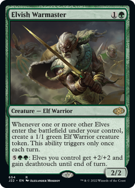 [654]【EN】エルフの戦練者/Elvish Warmaster【J22】[R][緑]