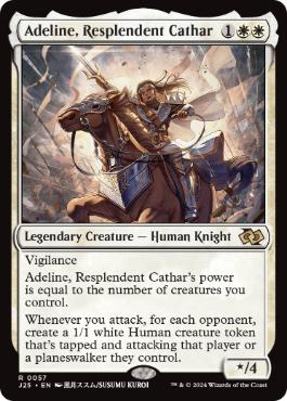 [057]【EN】輝かしい聖戦士、エーデリン/Adeline, Resplendent Cathar【J25】[R][白]
