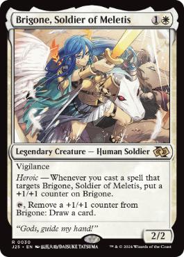 [030]【EN】メレティスの兵士、ブリゴニー/Brigone, Soldier of Meletis【J25】[R][白]