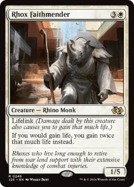 [245]【EN】ロウクスの信仰癒し人/Rhox Faithmender【J25】[R][白]