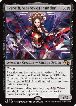 [041]【EN】略奪総督、エヴェレス/Evereth, Viceroy of Plunder【J25】[R][黒]