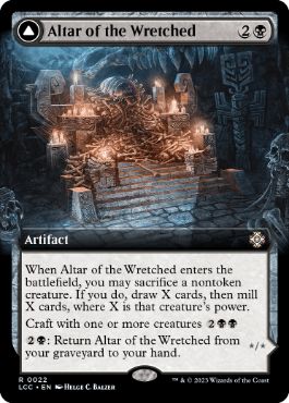 [022]【EN】【FOIL】■拡張アート■おぞましきものの祭壇【LCC】[R][黒]