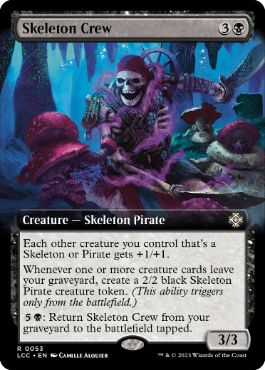 [053]【EN】■拡張アート■骸骨の船員/Skeleton Crew【LCC】[R][黒]