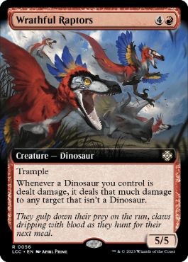 [056]【EN】■拡張アート■怒れる猛竜/Wrathful Raptors【LCC】[R][赤]