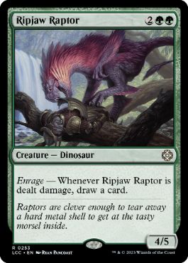 [253]【EN】切り裂き顎の猛竜/Ripjaw Raptor【LCC】[R][緑]