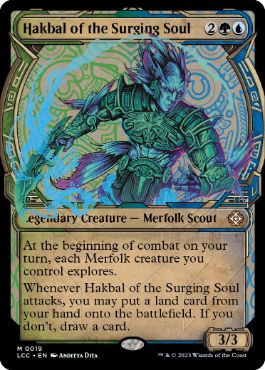 [019]【EN】【FOIL】■ショーケース■うねる魂のハクバル/Hakbal of the Surging Soul【LCC】[M][多色]