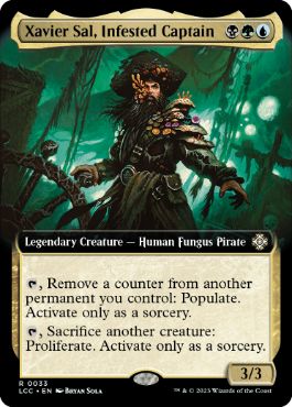[033]【EN】【FOIL】■拡張アート■寄生された船長、ザビエル・サル/Xavier Sal, Infested Captain【LCC】[R][多色]