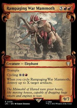 [436]【EN】■ショーケース■猛り狂うウォー・マンモス/Rampaging War Mammoth【LTC】[R][赤]