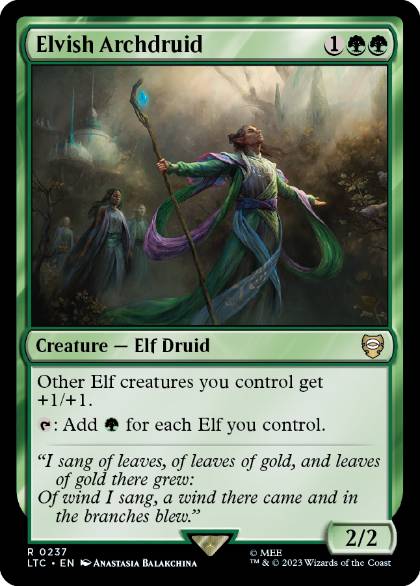 [237]【EN】エルフの大ドルイド/Elvish Archdruid【LTC】[R][緑]