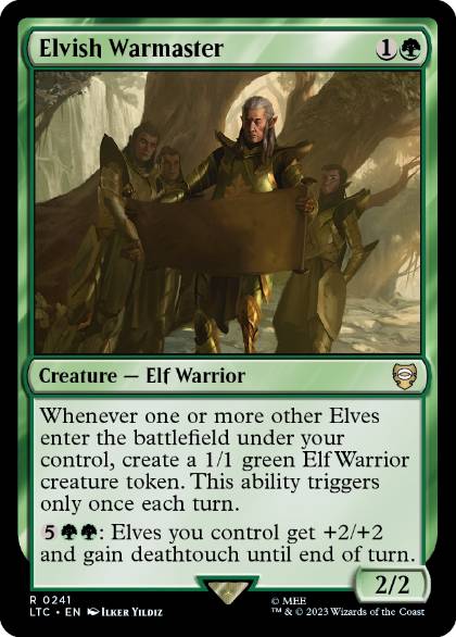 [241]【EN】エルフの戦練者/Elvish Warmaster【LTC】[R][緑]