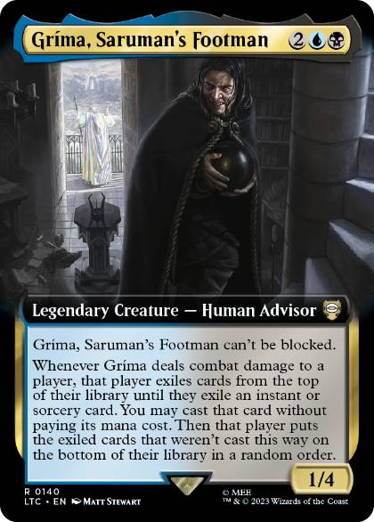 [140]【EN】■拡張アート■サルマンの下僕、グリマ/Gríma, Saruman's Footman【LTC】[R][多色]