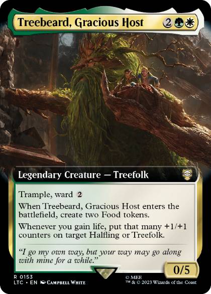 [153]【EN】■拡張アート■親切にもてなす者、木の鬚/Treebeard, Gracious Host【LTC】[R][多色]