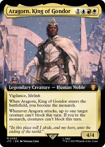 [085]【EN】■拡張アート■ゴンドールの王、アラゴルン/Aragorn, King of Gondor【LTC】[M][多色]
