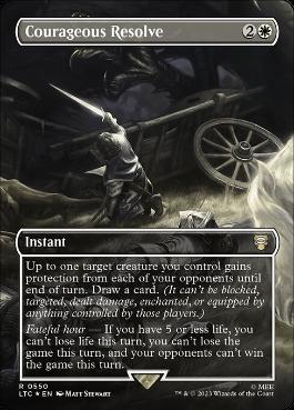 [550]【EN】【サージFOIL】■ボーダーレス■Courageous Resolve【LTC】[R][白]