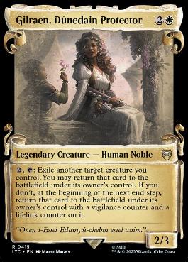 [415]【EN】【銀幕FOIL】■ショーケース■ドゥーネダインの保護者、ギルライン/Gilraen, Dúnedain Protector【LTC】[R][白]