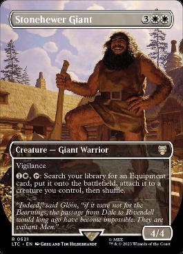 [521]【EN】【銀幕FOIL】■ボーダーレス■石切りの巨人/Stonehewer Giant【LTC】[R][白]