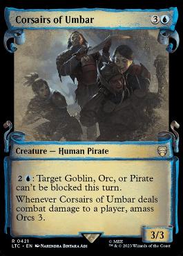[421]【EN】【銀幕FOIL】■ショーケース■ウンバールの海賊/Corsairs of Umbar【LTC】[R][青]