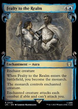 [423]【EN】【銀幕FOIL】■ショーケース■王国への忠誠/Fealty to the Realm【LTC】[R][青]