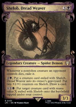 [431]【EN】【銀幕FOIL】■ショーケース■戦慄の織り手、シェロブ/Shelob, Dread Weaver【LTC】[R][黒]
