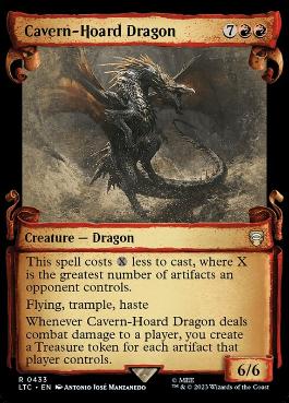 [433]【EN】【銀幕FOIL】■ショーケース■洞窟に宝蓄えしドラゴン/Cavern-Hoard Dragon【LTC】[R][赤]