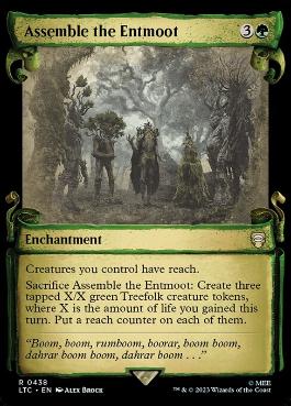 [438]【EN】【銀幕FOIL】■ショーケース■エントの寄合の呼集/Assemble the Entmoot【LTC】[R][緑]