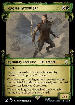 [442]【EN】【銀幕FOIL】■ショーケース■緑葉のレゴラス/Legolas Greenleaf【LTC】[R][緑]