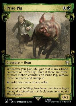 [445]【EN】【銀幕FOIL】■ショーケース■賞品の豚/Prize Pig【LTC】[R][緑]