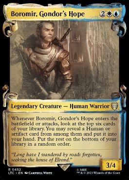 [452]【EN】【銀幕FOIL】■ショーケース■ゴンドールの希望、ボロミア/Boromir, Gondor's Hope【LTC】[R][多色]