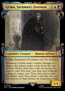 [464]【EN】【銀幕FOIL】■ショーケース■サルマンの下僕、グリマ/Gríma, Saruman's Footman【LTC】[R][多色]