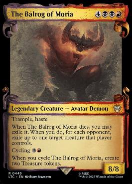 [449]【EN】【銀幕FOIL】■ショーケース■モリアのバルログ/The Balrog of Moria【LTC】[R][多色]