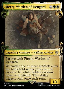 [468]【EN】【銀幕FOIL】■ショーケース■アイゼンガルドの監視人、メリー/Merry, Warden of Isengard【LTC】[R][多色]