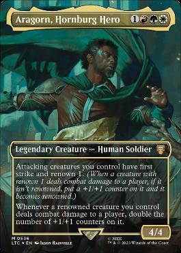 [536]【EN】【サージFOIL】■ボーダーレス■Aragorn, Hornburg Hero【LTC】[M][多色]