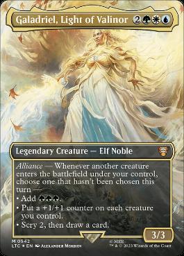 [542]【EN】【サージFOIL】■ボーダーレス■ヴァリノールの光、ガラドリエル/Galadriel, Light of Valinor【LTC】[M][多色]