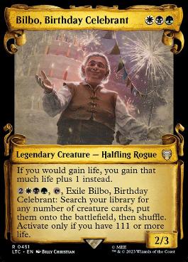 [451]【EN】【銀幕FOIL】■ショーケース■誕生日の主賓、ビルボ/Bilbo, Birthday Celebrant【LTC】[R][多色]