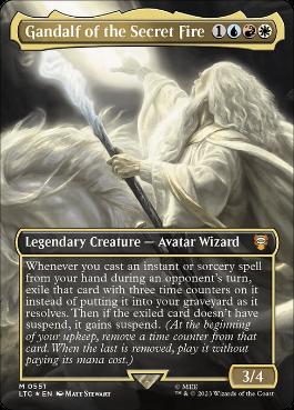 [551]【EN】【サージFOIL】■ボーダーレス■Gandalf of the Secret Fire【LTC】[M][多色]