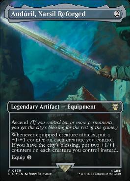 [535]【EN】【サージFOIL】■ボーダーレス■ナルシルの再鍛、アンドゥーリル/Andúril, Narsil Reforged【LTC】[R][茶]