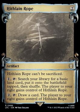[486]【EN】【銀幕FOIL】■ショーケース■ヒスラインの綱/Hithlain Rope【LTC】[R][茶]