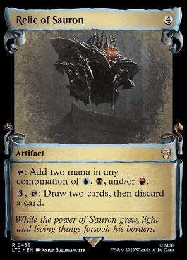 [489]【EN】【銀幕FOIL】■ショーケース■サウロンの遺物/Relic of Sauron【LTC】[R][茶]