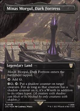 [558]【EN】【サージFOIL】■ボーダーレス■暗黒の要塞、ミナス・モルグル/Minas Morgul, Dark Fortress【LTC】[R][土地]