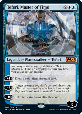 [075]【EN】時の支配者、テフェリー/Teferi, Master of Time【M21】[M][青]
