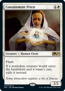 [013]【EN】【FOIL】封じ込める僧侶/Containment Priest【M21】[R][白]